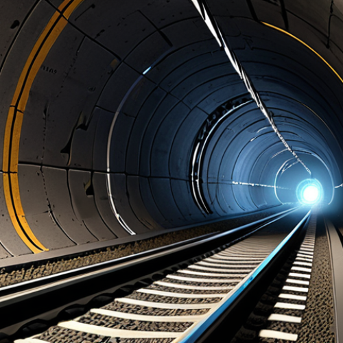 Home 19 Tunnel Inspection Drone**
`Futuristic railway tunnel inspection. A drone equipped with high-resolution cameras and sensors is autonomously navigating the tunnel, scanning for cracks and defects. Dimly lit, emphasizing the darkness of the tunnel environment. Engineering schematics overlayed via augmented reality on the drone's video feed.`.
**