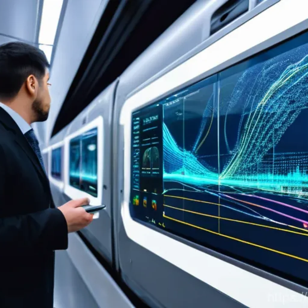 철도 유지보수 데이터 관리 - The Silent Revolution: Trains That Speak**
A modern, sleek high-speed train, futuristic in design, s...