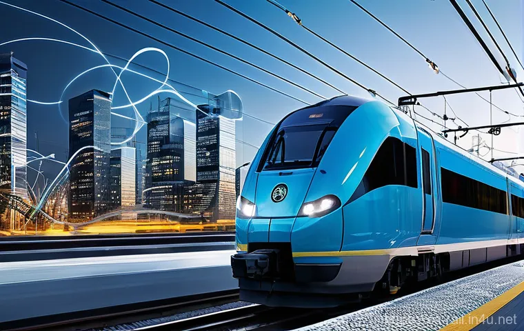철도 유지보수 데이터 관리 - The Silent Revolution: Trains That Speak**
A modern, sleek high-speed train, futuristic in design, s...